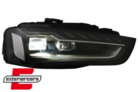 Full LED prednja svjetla SEQ žmigavci A4 B9.5 look / Audi A4 B8.5 Facelift (2012-2015) sa halogenim svjetlima, LPAUH3