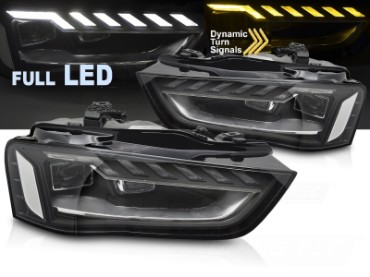 Full LED prednja svjetla SEQ žmigavci A4 B9.5 look / Audi A4 B8.5 Facelift (2012-2015) sa Xenon svjetlima, LPAUH4