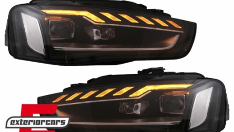 Full LED prednja svjetla SEQ žmigavci A4 B9.5 look / Audi A4 B8.5 Facelift (2012-2015) sa Xenon svjetlima, LPAUH4
