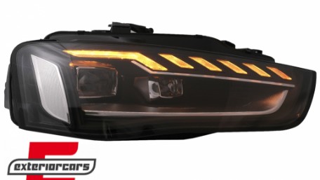 Full LED prednja svjetla SEQ žmigavci A4 B9.5 look / Audi A4 B8.5 Facelift (2012-2015) sa Xenon svjetlima, LPAUH4