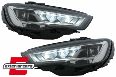 Full LED prednja svjetla SEQ žmigavci / Audi A3 8V (2012-2016) sa halogenim svjetlima, LPAUH1