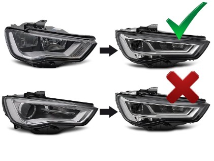 Full LED prednja svjetla SEQ žmigavci / Audi A3 8V (2012-2016) sa halogenim svjetlima, LPAUH1