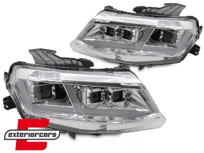 Full LED prednja svjetla SEQ žmigavci (chrome) / Chevrolet Camaro (2016-2018), LPCT22