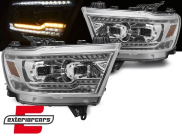 Full LED prednja svjetla SEQ žmigavci (chrome) / DODGE RAM (2019-2022), LPDO46