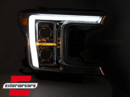 Full LED prednja svjetla SEQ žmigavci (chrome) / FORD F150 Mk13 Facelift (2017-2020), LPFOB7
