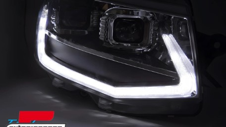 Full LED prednja svjetla SEQ žmigavci (chrome) / VW Transporter T6 (2015-2019), LPVWX6