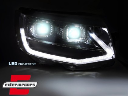 Full LED prednja svjetla SEQ žmigavci (chrome) / VW Transporter T6 (2015-2019), LPVWX6