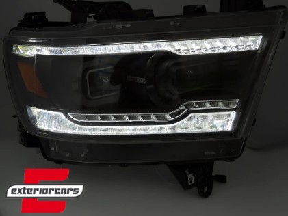 Full LED prednja svjetla SEQ žmigavci (crna) / DODGE RAM (2019-2022), LPDO47