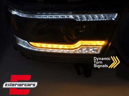 Full LED prednja svjetla SEQ žmigavci (crna) / DODGE RAM (2019-2022), LPDO47