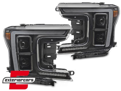 Full LED prednja svjetla SEQ žmigavci (crna) / FORD F150 Mk13 Facelift (2017-2020), LPFOB8