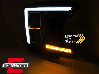 Full LED prednja svjetla SEQ žmigavci (crna) / FORD F150 Mk13 Facelift (2017-2020), LPFOB8
