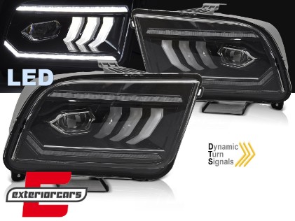 Full LED prednja svjetla SEQ žmigavci (crna) / Ford Mustang V (2004-2009), LPFO99