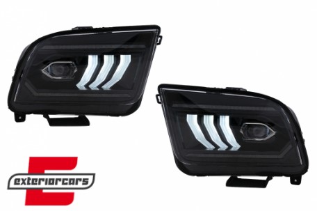 Full LED prednja svjetla SEQ žmigavci (crna) / Ford Mustang V (2004-2009), LPFO99
