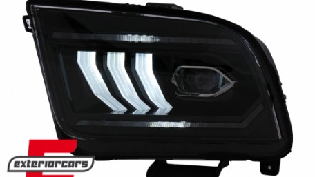 Full LED prednja svjetla SEQ žmigavci (crna) / Ford Mustang V (2004-2009), LPFO99