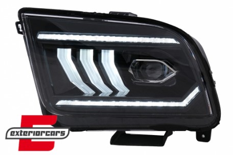 Full LED prednja svjetla SEQ žmigavci (crna) / Ford Mustang V (2004-2009), LPFO99