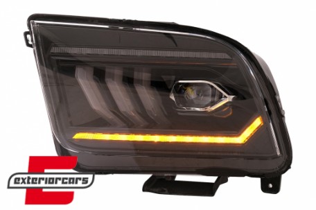 Full LED prednja svjetla SEQ žmigavci (crna) / Ford Mustang V (2004-2009), LPFO99