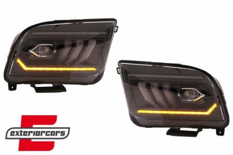 Full LED prednja svjetla SEQ žmigavci (crna) / Ford Mustang V (2004-2009), LPFO99