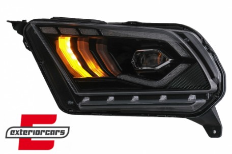 Full LED prednja svjetla SEQ žmigavci (crna) / Ford Mustang V (2010-2014), LPFO98