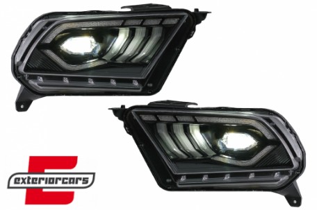 Full LED prednja svjetla SEQ žmigavci (crna) / Ford Mustang V (2010-2014), LPFO98
