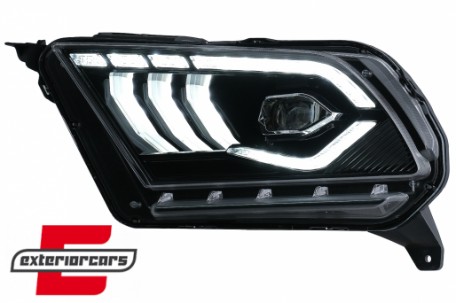 Full LED prednja svjetla SEQ žmigavci (crna) / Ford Mustang V (2010-2014), LPFO98