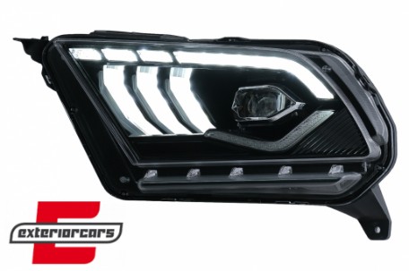 Full LED prednja svjetla SEQ žmigavci (crna) / Ford Mustang V (2010-2014), LPFO98