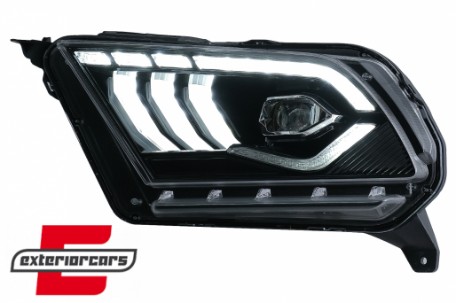 Full LED prednja svjetla SEQ žmigavci (crna) / Ford Mustang V (2010-2014), LPFO98
