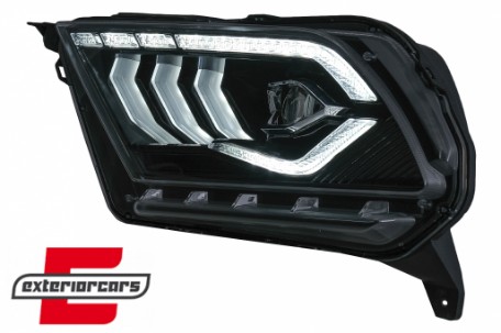 Full LED prednja svjetla SEQ žmigavci (crna) / Ford Mustang V (2010-2014), LPFO98