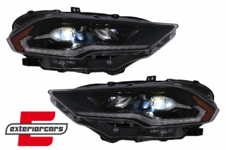 Full LED prednja svjetla SEQ žmigavci (crna) / Ford Mustang VI Facelift (2018-2023), LPFO97