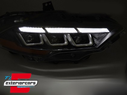 Full LED prednja svjetla SEQ žmigavci (crna) / Ford Mustang VI Facelift (2018-2023), LPFOC3