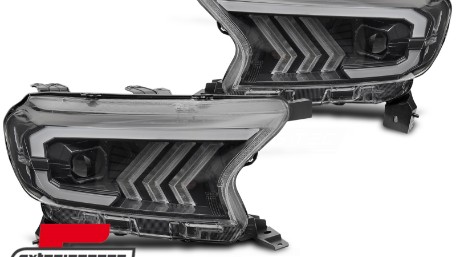 Full LED prednja svjetla SEQ žmigavci (crna) / Ford Ranger (2015-2022), LPFOC0