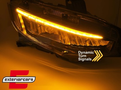 Full LED prednja svjetla SEQ žmigavci (crna) / Honda Civic Mk10 (2016-2021), LPHO36