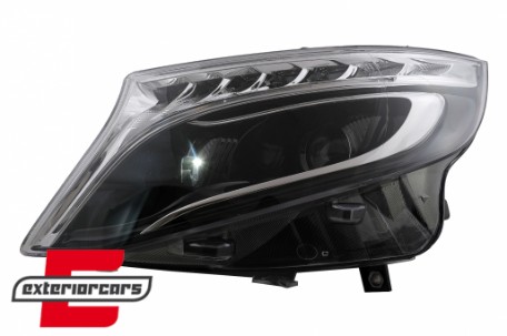 Full LED prednja svjetla SEQ žmigavci (crna) / Mercedes V-klasa W447 Vito (2014-2023), LPMEF5