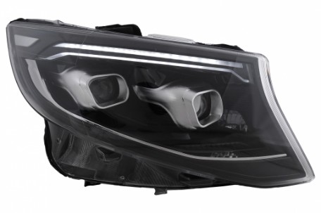Full LED prednja svjetla SEQ žmigavci (crna) / Mercedes V-klasa W447 Vito (2014-2023), LPMEF9