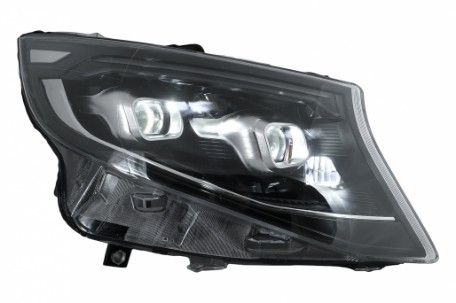 Full LED prednja svjetla SEQ žmigavci (crna) / Mercedes V-klasa W447 Vito (2014-2023), LPMEF9