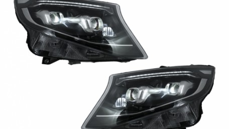 Full LED prednja svjetla SEQ žmigavci (crna) / Mercedes V-klasa W447 Vito (2014-2023), LPMEF9