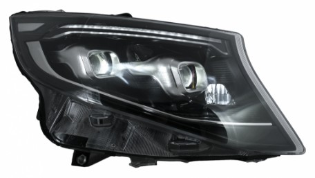 Full LED prednja svjetla SEQ žmigavci (crna) / Mercedes V-klasa W447 Vito (2014-2023), LPMEF9