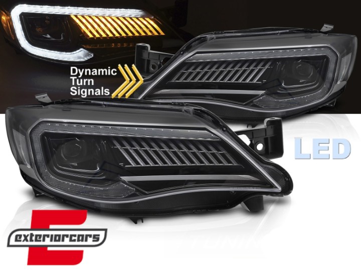 Full LED prednja svjetla SEQ žmigavci (crna) Subaru WRX (2008-2014), LPSU22