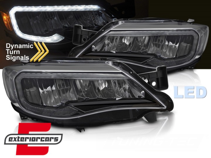 Full LED prednja svjetla SEQ žmigavci (crna) Subaru WRX (2008-2014), LPSU23