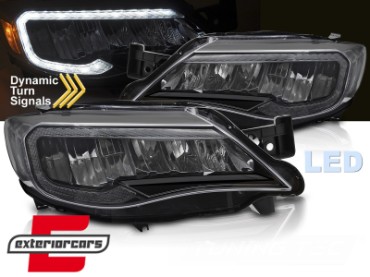 Full LED prednja svjetla SEQ žmigavci (crna) Subaru WRX (2008-2014), LPSU23