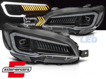 Full LED prednja svjetla SEQ žmigavci (crna) / Subaru WRX (2014-2021), LPSU24