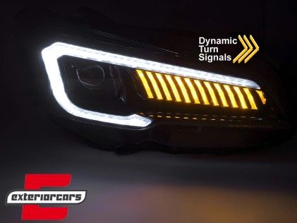 Full LED prednja svjetla SEQ žmigavci (crna) / Subaru WRX (2014-2021), LPSU24