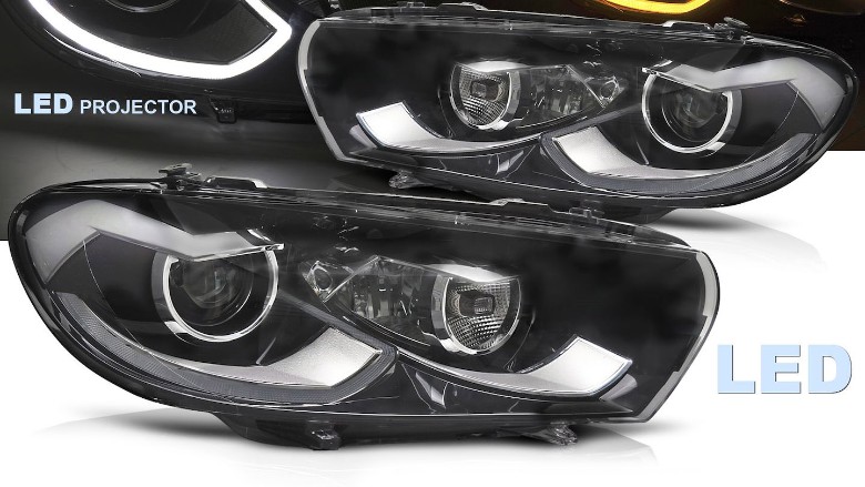 Full LED prednja svjetla SEQ žmigavci (crna) / / VW Scirocco (2008-08.2014), LPVWZ2