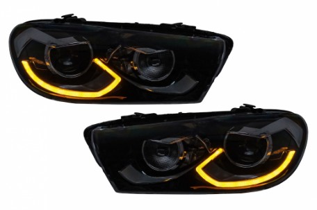 Full LED prednja svjetla SEQ žmigavci (crna) / / VW Scirocco (2008-08.2014), LPVWZ2