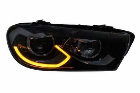 Full LED prednja svjetla SEQ žmigavci (crna) / / VW Scirocco (2008-08.2014), LPVWZ2