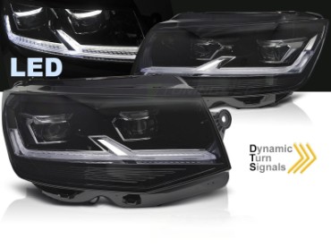 Full LED prednja svjetla SEQ žmigavci (crna) / VW T6 (2015-2019), LPVWX8