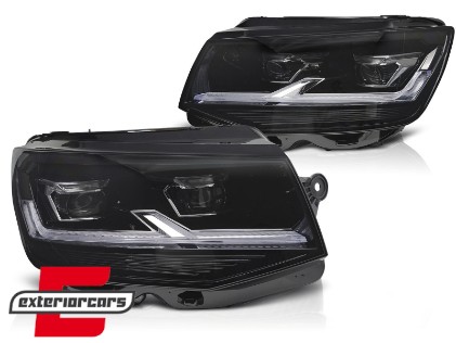 Full LED prednja svjetla SEQ žmigavci (crna) / VW T6 (2015-2019), LPVWX8