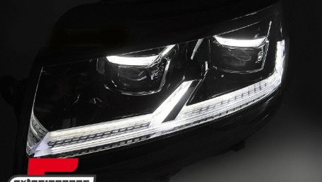 Full LED prednja svjetla SEQ žmigavci (crna) / VW T6 (2015-2019), LPVWX8