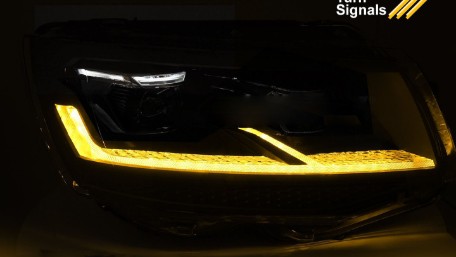 Full LED prednja svjetla SEQ žmigavci (crna) / VW T6 (2015-2019), LPVX36