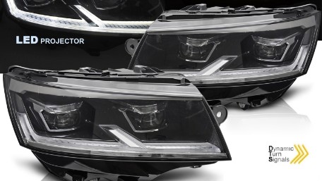 Full LED prednja svjetla SEQ žmigavci (crna) / VW T6.1 (2020-2023), LPVWX9