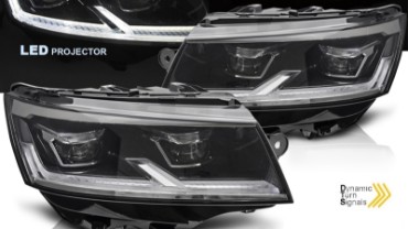 Full LED prednja svjetla SEQ žmigavci (crna) / VW T6.1 (2020-2023), LPVWX9